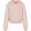 Pink - Front - Build Your Brand Girls Cropped Hoodie
