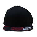 Black-Red - Back - Flexfit by Yupoong Unisex Roses Print Snapback Cap