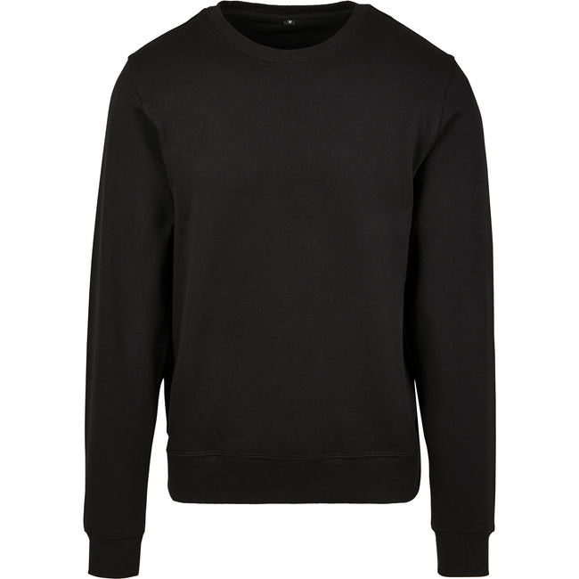 Black - Front - Build Your Brand Mens Premium Crew Neck Sweater