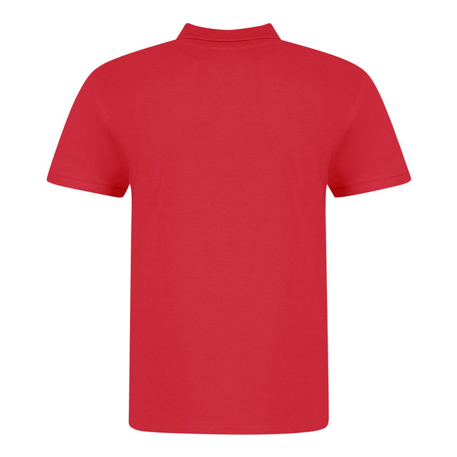 Fire Red - Back - AWDis Just Polos Mens The 100 Polo Shirt