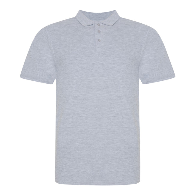 Heather Grey - Front - AWDis Just Polos Mens The 100 Polo Shirt