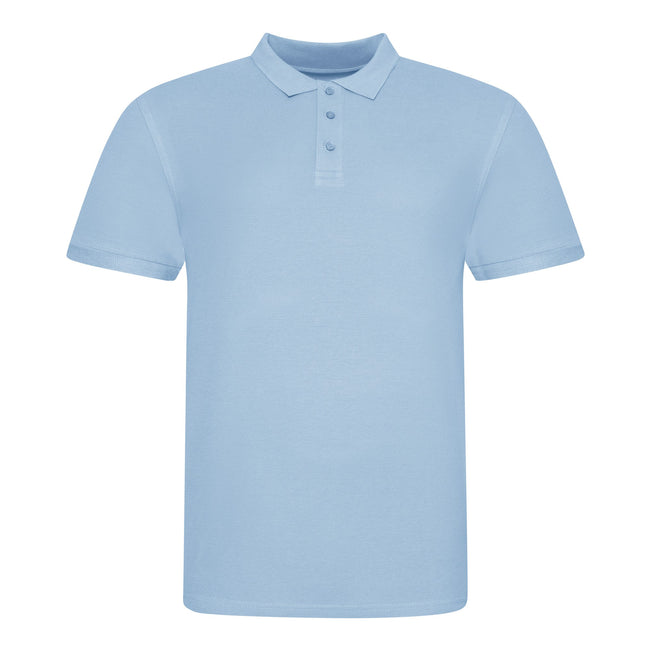 Sky Blue - Front - AWDis Just Polos Mens The 100 Polo Shirt