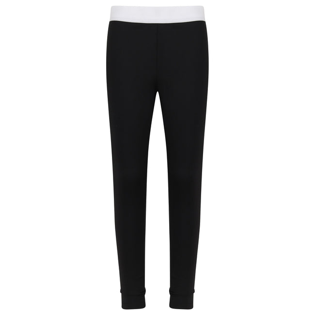 Black-White - Front - SF Minni Girls Fashion Leggings