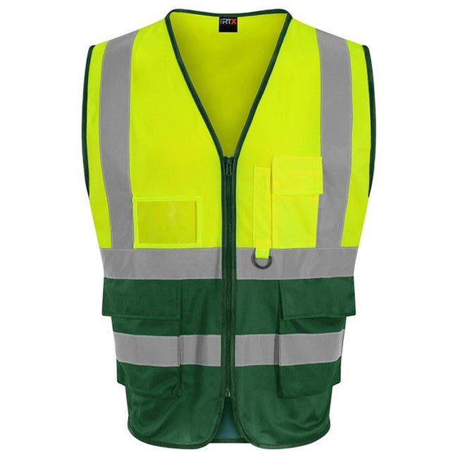 Royal Blue-Hi Vis Yellow - Side - Pro RTX High Visibility Unisex Adults Executive Waistcoat