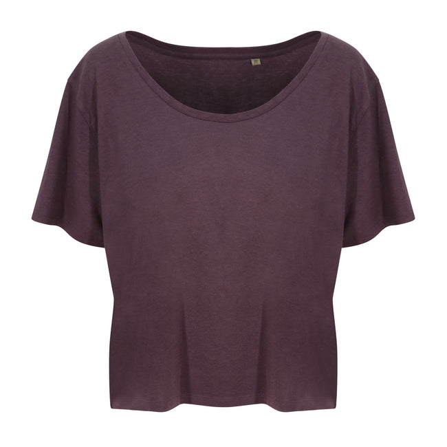 Wild Mulberry - Front - Ecologie Womens-Laides Daintree EcoViscose Cropped T-Shirt