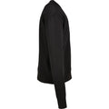 Black - Side - Build Your Brand Unisex Adults Premium Oversize Crew Neck Sweatshirt
