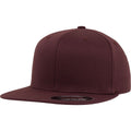 Maroon - Front - Flexfit by Yupoong Unisex Adults Flat Visor Cap