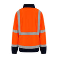 Orange-Navy - Back - PRO RTX High Visibility Mens Full-Zip Fleece
