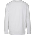 White - Back - Build Your Brand Mens Long Sleeve Jumper