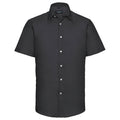 Black - Front - Russell Collection Mens Oxford Easy-Care Tailored Shirt