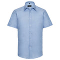 Oxford Blue - Front - Russell Collection Mens Oxford Easy-Care Tailored Shirt