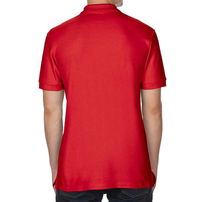 Red - Back - Gildan Unisex Adult Sports Polo Shirt