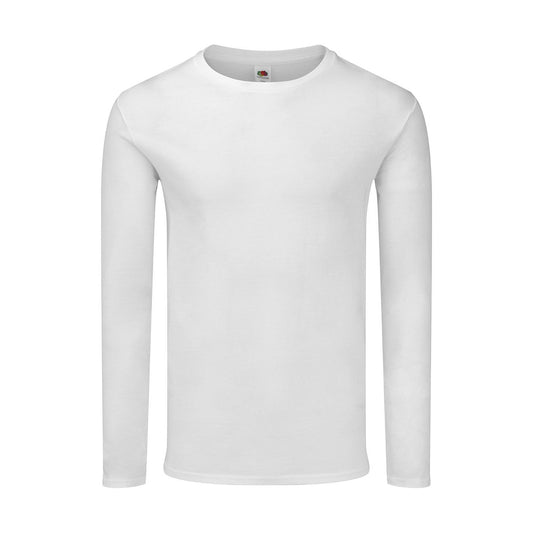 White - Front - Fruit Of The Loom Mens Iconic 150 Long-Sleeved T-Shirt