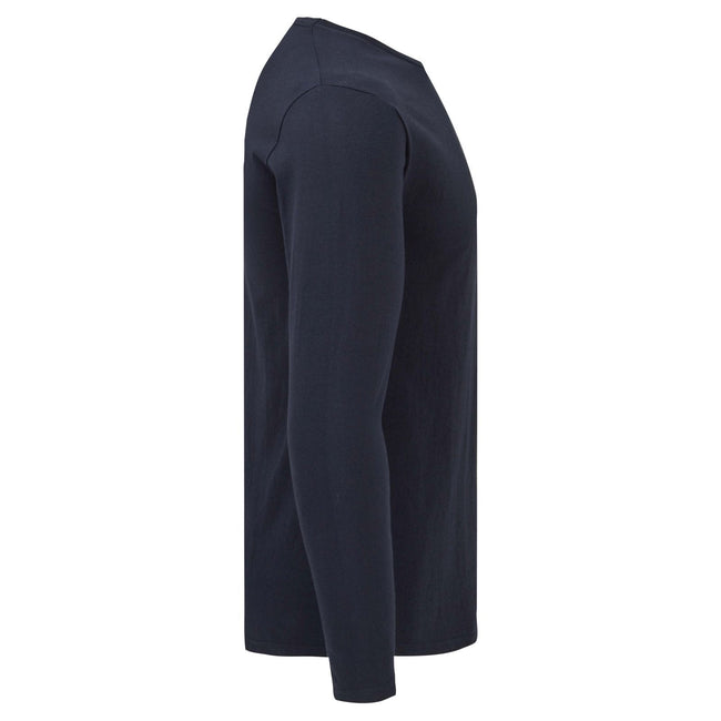 Deep Navy - Side - Fruit Of The Loom Mens Iconic 150 Long-Sleeved T-Shirt