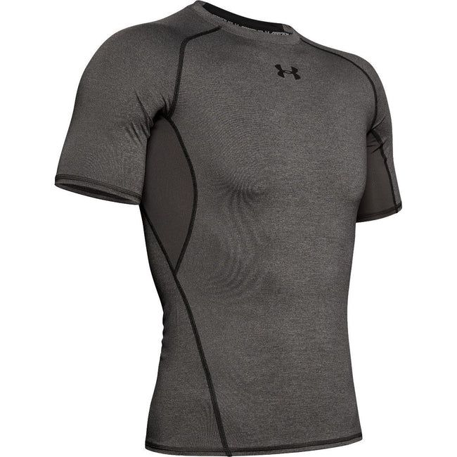 Carbon Heather - Front - Under Armour Mens HeatGear Compression Shirt