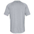 Light Steel Heather-Black - Back - Under Armour Mens Tech T-Shirt