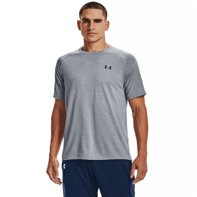 Light Steel Heather-Black - Lifestyle - Under Armour Mens Tech T-Shirt