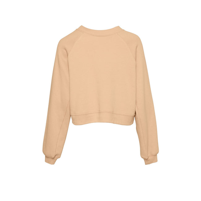 Dark Sand Heather - Back - Bella + Canvas Womens-Ladies Fleece