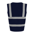 Navy - Back - PRO RTX Unisex Adult Sleeveless Hi-Vis Vest