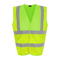 Hi Vis Yellow-Lime - Front - PRO RTX Unisex Adult Sleeveless Hi-Vis Vest