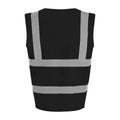 Black - Back - PRO RTX Unisex Adult Sleeveless Hi-Vis Vest