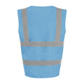 Sky Blue - Back - PRO RTX Unisex Adult Sleeveless Hi-Vis Vest