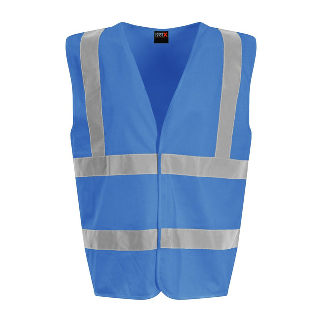 Royal Blue - Front - PRO RTX Unisex Adult Sleeveless Hi-Vis Vest