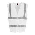 White - Front - PRO RTX Unisex Adult Sleeveless Hi-Vis Vest