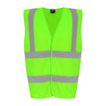 Lime Green - Front - PRO RTX Unisex Adult Sleeveless Hi-Vis Vest