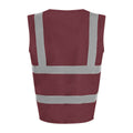 Maroon - Back - PRO RTX Unisex Adult Sleeveless Hi-Vis Vest