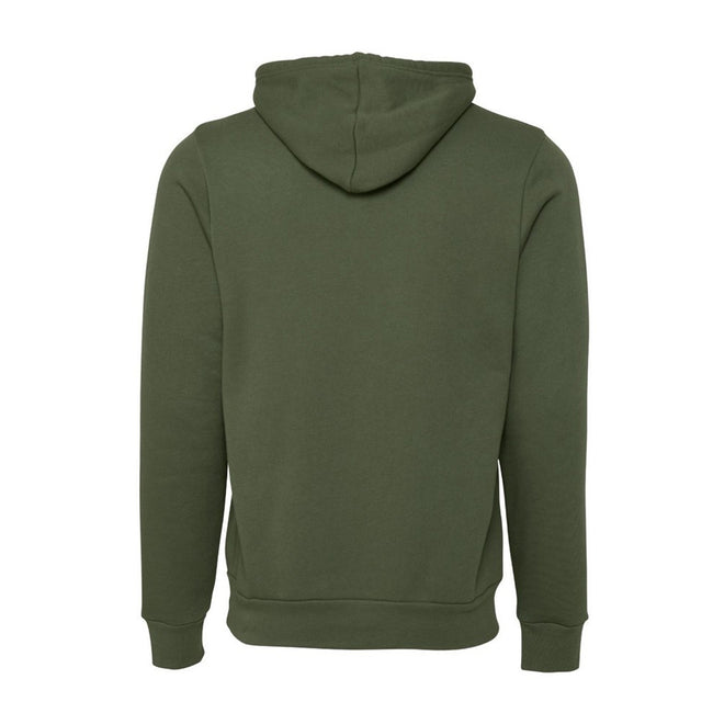 Military Green - Back - Bella + Canvas Unisex Adult Polycotton Pullover Hoodie
