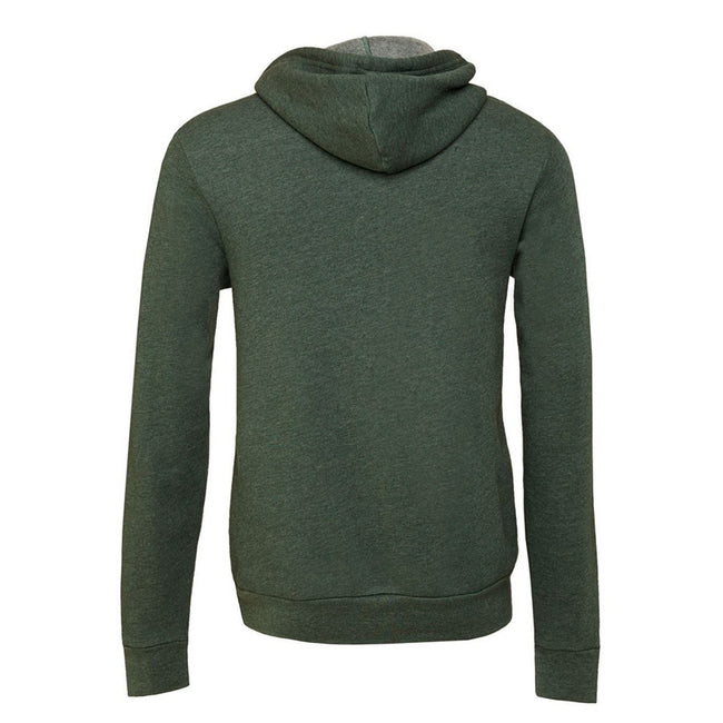 Forest Green Heather - Back - Bella + Canvas Unisex Adult Polycotton Pullover Hoodie