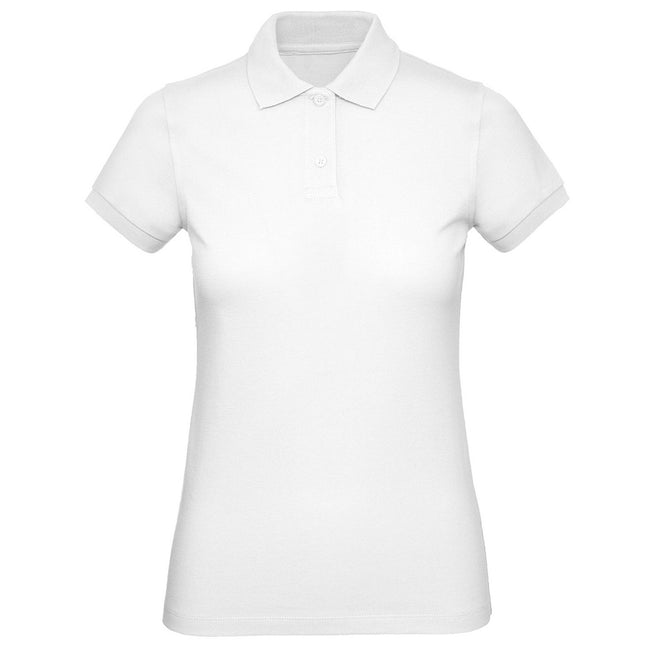 White - Front - B&C Womens-Ladies Inspire Polo Shirt