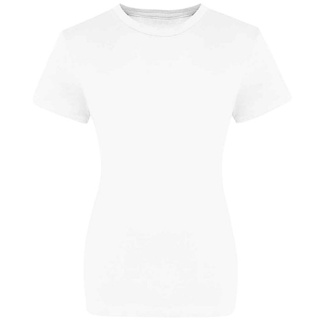 White - Front - Awdis Womens-Ladies The 100 T-Shirt