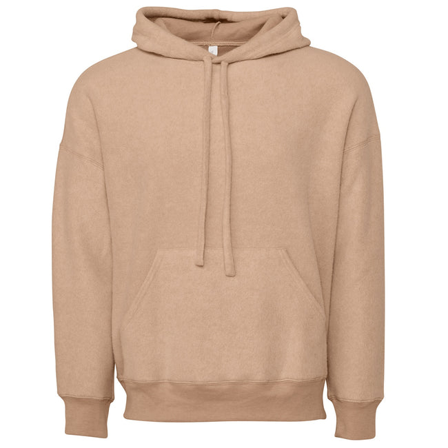 Oat Brown Heather - Front - Bella + Canvas Unisex Adult Suedette Pullover Hoodie