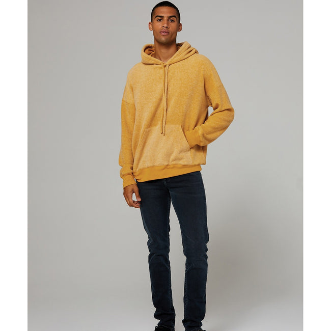 Mustard Yellow Heather - Back - Bella + Canvas Unisex Adult Suedette Pullover Hoodie