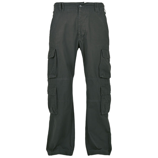 Dark Anthracite - Front - Build Your Brand Mens Pure Vintage Cargo Trousers