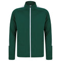 Bottle Green-White - Front - Finden & Hales Womens-Ladies Track Top
