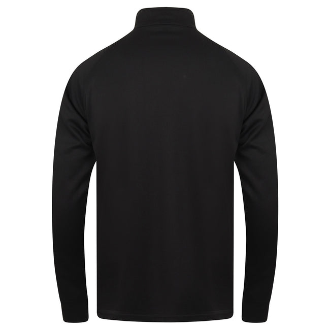 Black-White - Back - Finden & Hales Womens-Ladies Track Top
