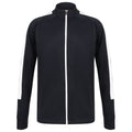 Navy-White - Front - Finden & Hales Womens-Ladies Track Top