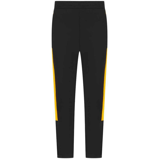 Black-Gold - Front - Finden & Hales Unisex Adult Tracksuit Bottoms