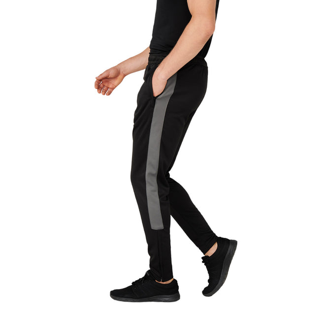 Black-Gunmetal Grey - Back - Finden & Hales Unisex Adult Tracksuit Bottoms
