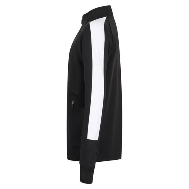 Black-White - Side - Finden & Hales Childrens-Kids Track Top