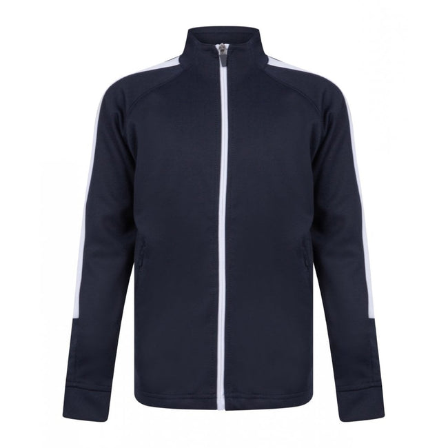 Navy-White - Front - Finden & Hales Childrens-Kids Track Top