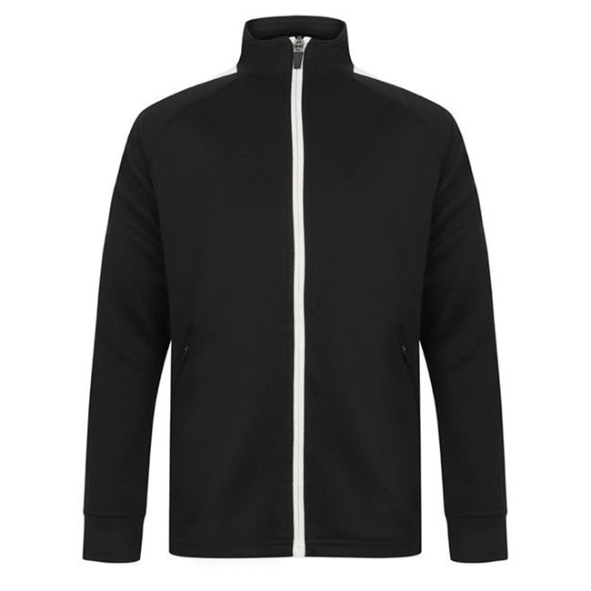 Black-White - Front - Finden & Hales Childrens-Kids Track Top