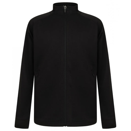 Black - Front - Finden & Hales Childrens-Kids Track Top