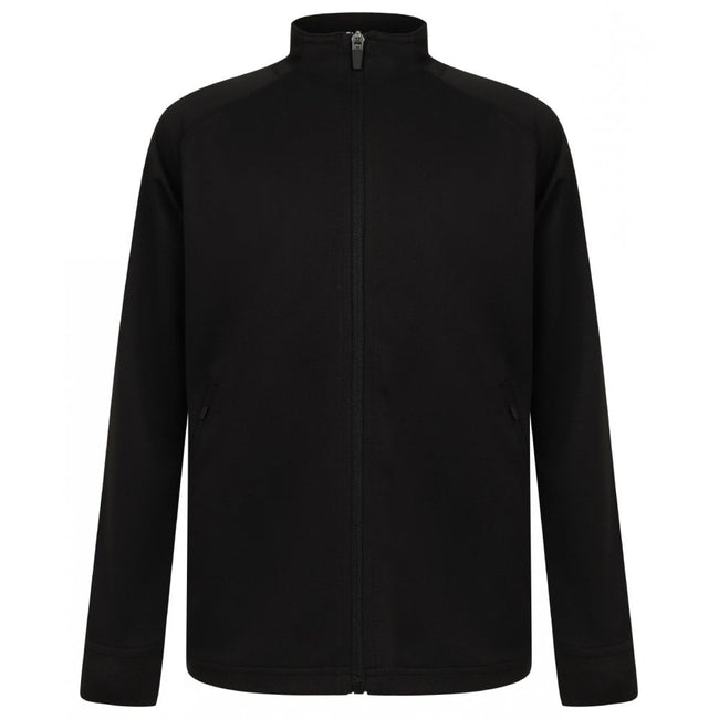 Black - Front - Finden & Hales Childrens-Kids Track Top
