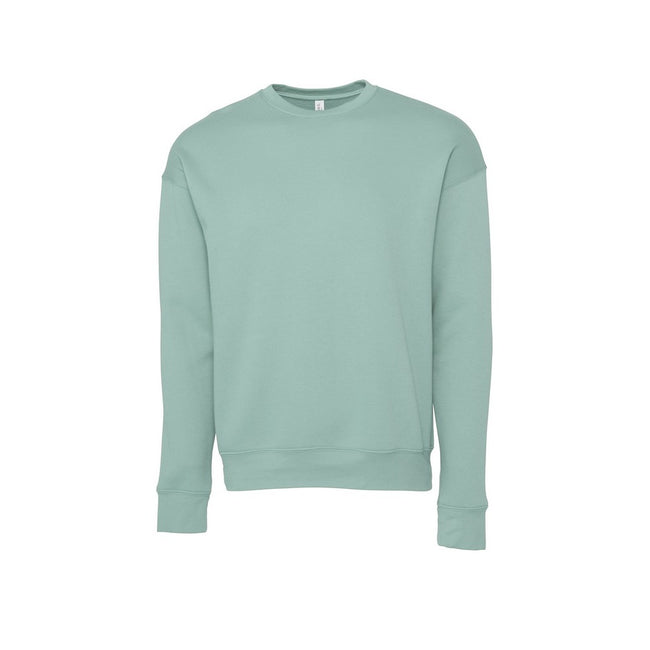 Dusty Blue - Front - Bella + Canvas Unisex Adult Fleece Drop Shoulder Sweatshirt