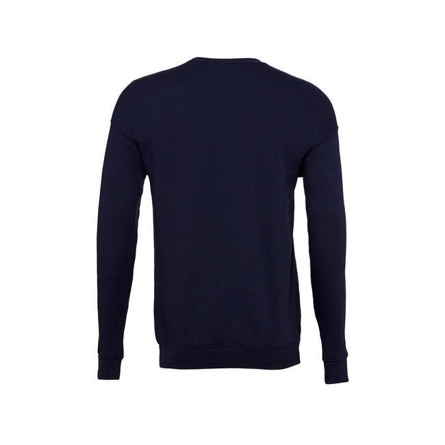 Navy - Back - Bella + Canvas Unisex Adult Fleece Drop Shoulder Sweatshirt