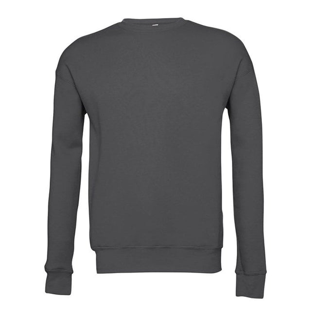 Asphalt - Front - Bella + Canvas Unisex Adult Fleece Drop Shoulder Sweatshirt